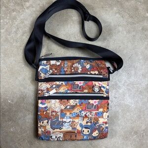 Zeca Italy Designed Bag with Multicolor Cartoon Pattern